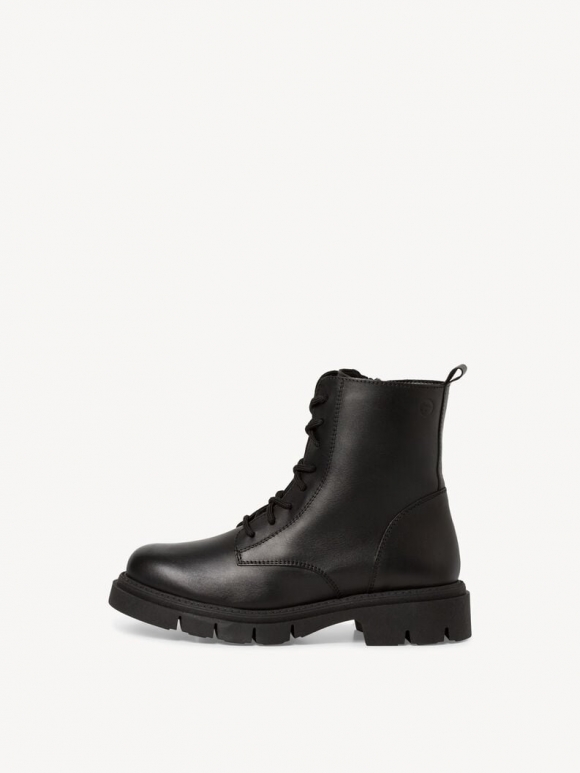 Tamaris Lederstiefelette - Schwarz Tamaris Lederstiefelette - Schwarz