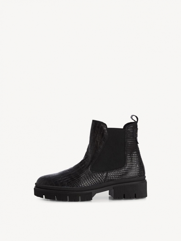 Tamaris Leder Chelsea Boot - Schwarz Tamaris Leder Chelsea Boot - Schwarz