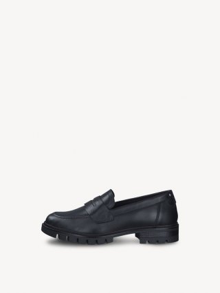 Tamaris Lederslipper - Schwarz