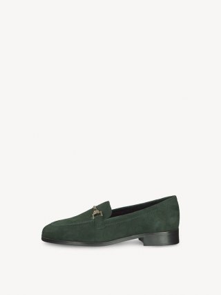 Tamaris Lederslipper - Grün