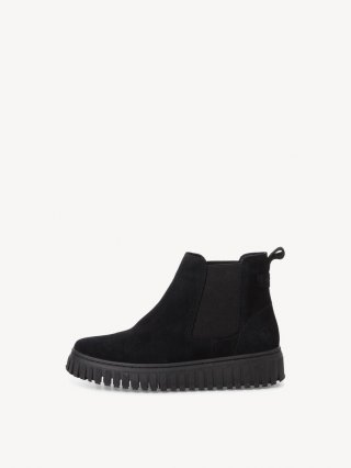 Tamaris Leder Chelsea Boot - Schwarz Tamaris Leder Chelsea Boot - Schwarz