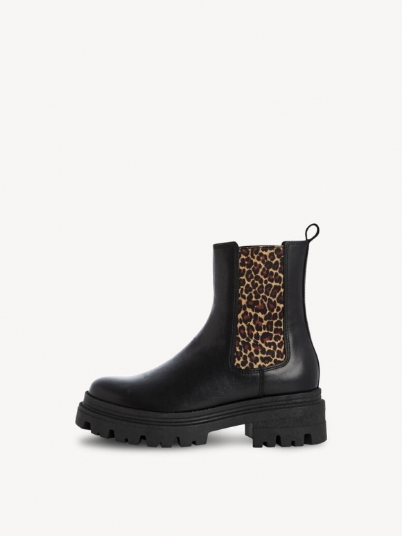 Tamaris Leder Chelsea Boot - Schwarz Tamaris Leder Chelsea Boot - Schwarz