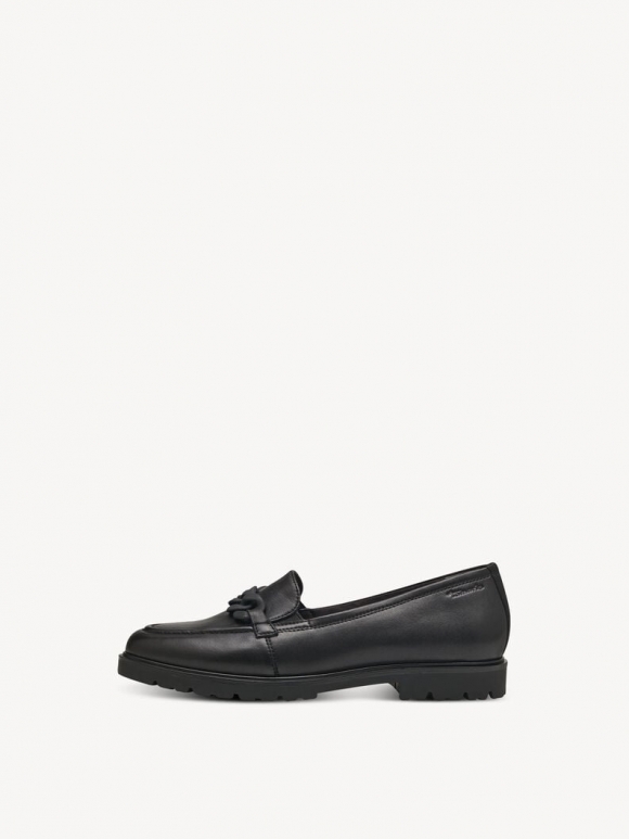 Tamaris Lederslipper - Schwarz Tamaris Lederslipper - Schwarz