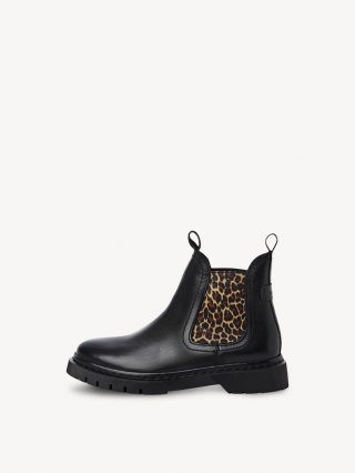 Tamaris Leder Chelsea Boot - Schwarz Tamaris Leder Chelsea Boot - Schwarz