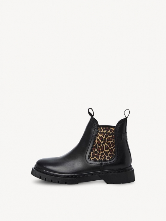 Tamaris Leder Chelsea Boot - Schwarz Tamaris Leder Chelsea Boot - Schwarz