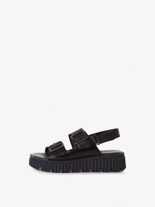 Tamaris Ledersandalette - Schwarz