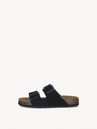 Tamaris Lederpantolette - Schwarz Tamaris Lederpantolette - Schwarz