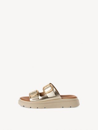 Tamaris Lederpantolette - Gold Tamaris Lederpantolette - Gold