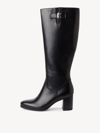 Tamaris Lederstiefel - Schwarz Tamaris Lederstiefel - Schwarz