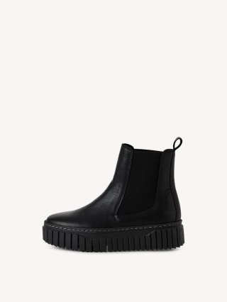 Tamaris Leder Chelsea Boot - Schwarz Tamaris Leder Chelsea Boot - Schwarz