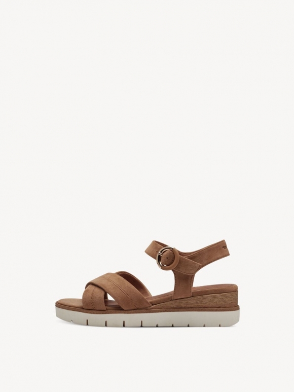 Tamaris Ledersandalette - Braun Tamaris Ledersandalette - Braun