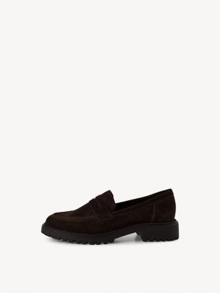 Tamaris Lederslipper - Braun