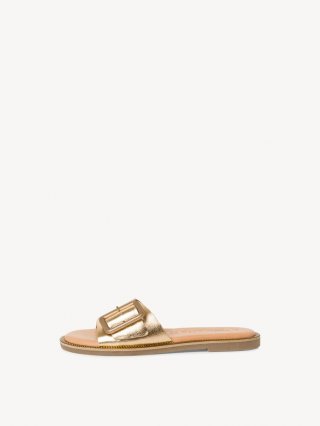 Tamaris Lederpantolette - Gold Tamaris Lederpantolette - Gold