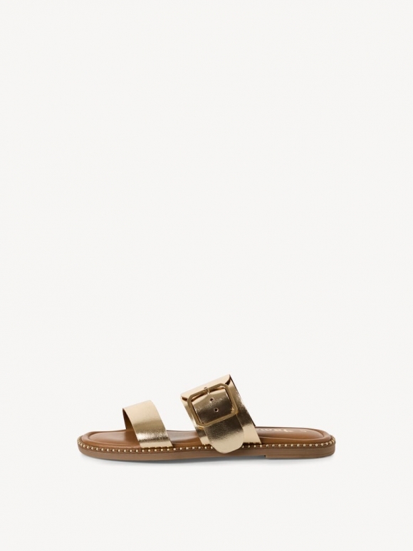 Tamaris Lederpantolette - Gold Tamaris Lederpantolette - Gold