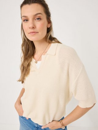 Tamaris Polo Sweater - Beige Tamaris Polo Sweater - Beige