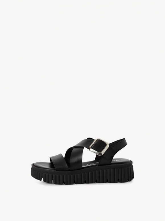 Tamaris Ledersandalette - Schwarz