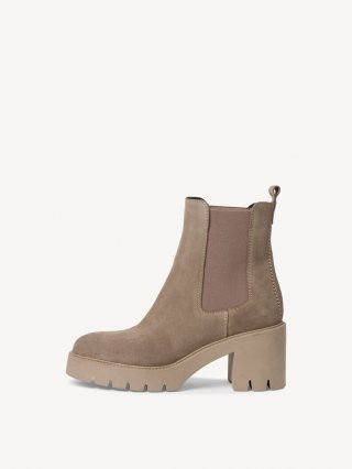 Tamaris Leder Chelsea Boot - Beige Tamaris Leder Chelsea Boot - Beige