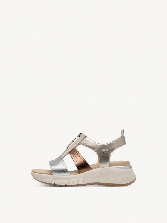 Tamaris Ledersandale - Metallic