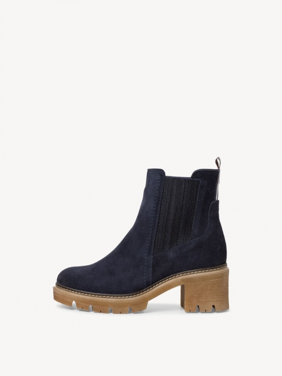 Tamaris Leder Chelsea Boot - Blau Tamaris Leder Chelsea Boot - Blau
