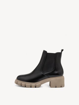 Tamaris Leder Chelsea Boot - Schwarz Tamaris Leder Chelsea Boot - Schwarz