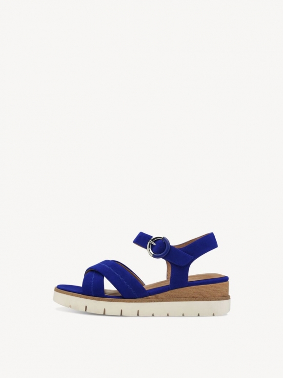 Tamaris Ledersandalette - Blau