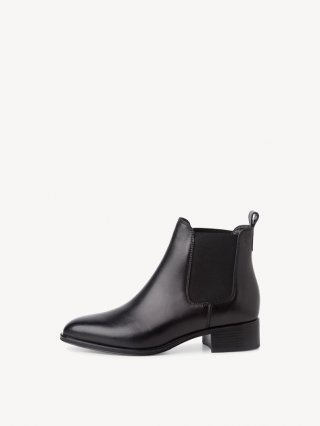 Tamaris Leder Chelsea Boot - Schwarz