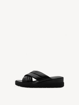 Tamaris Lederpantolette - Schwarz Tamaris Lederpantolette - Schwarz