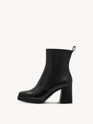 Tamaris Lederstiefelette - Schwarz Tamaris Lederstiefelette - Schwarz