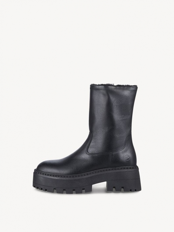 Tamaris Lederstiefelette - Schwarz Warmfutter Tamaris Lederstiefelette - Schwarz Warmfutter