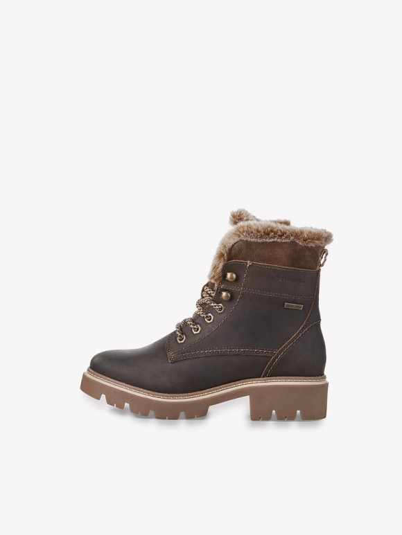 Tamaris Lederstiefelette - Braun Warmfutter