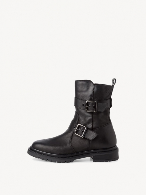 Tamaris Lederstiefelette - Schwarz Tamaris Lederstiefelette - Schwarz