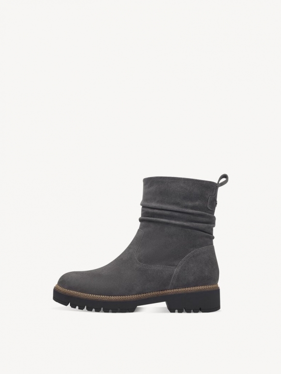 Tamaris Lederstiefelette - Grau Tamaris Lederstiefelette - Grau