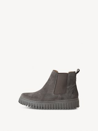 Tamaris Leder Chelsea Boot - Grau Tamaris Leder Chelsea Boot - Grau