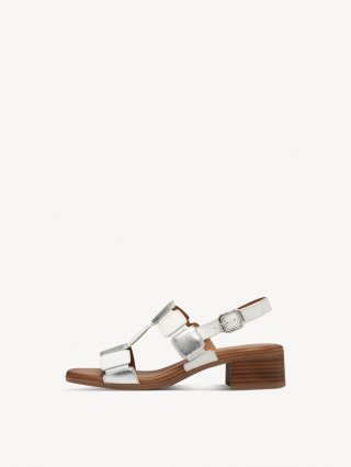 Tamaris Ledersandalette - Weiß