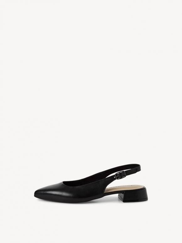 Tamaris Lederslingpumps - Schwarz Tamaris Lederslingpumps - Schwarz