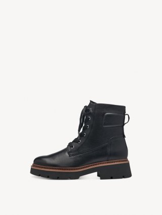 Tamaris Lederstiefelette - Schwarz Tamaris Lederstiefelette - Schwarz