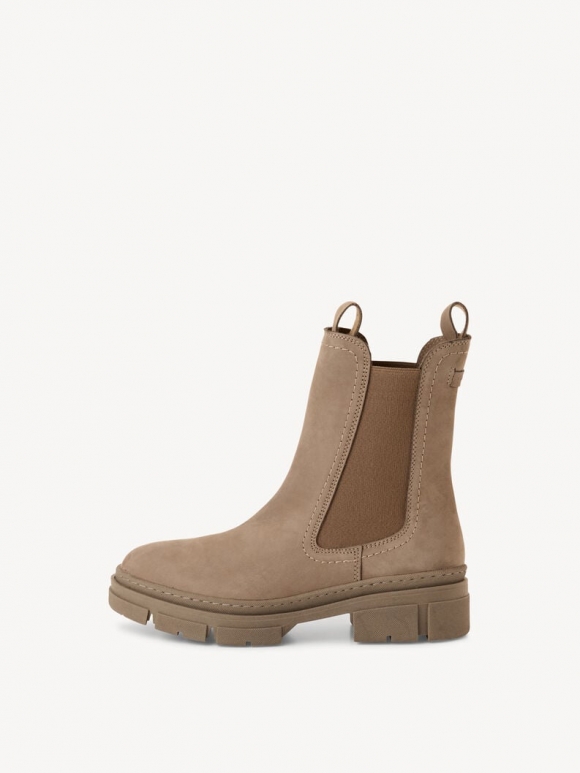 Tamaris Leder Chelsea Boot - Beige Tamaris Leder Chelsea Boot - Beige