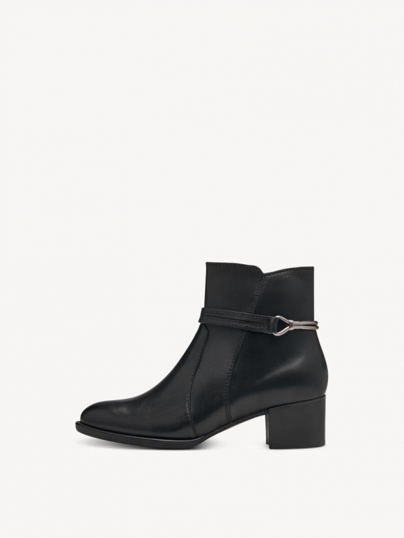 Tamaris Lederstiefelette - Schwarz