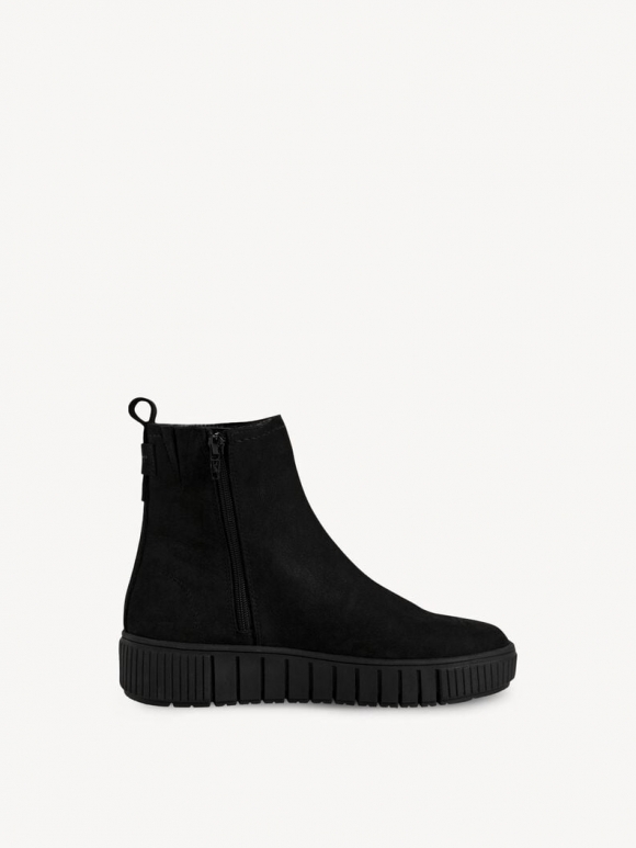Tamaris Lederstiefelette - Schwarz