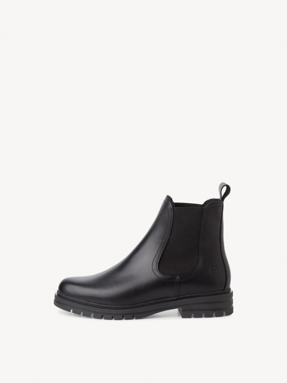 Tamaris Lederstiefelette - Schwarz Warmfutter