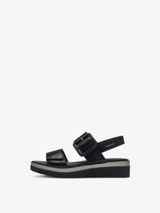 Tamaris Ledersandalette - Schwarz