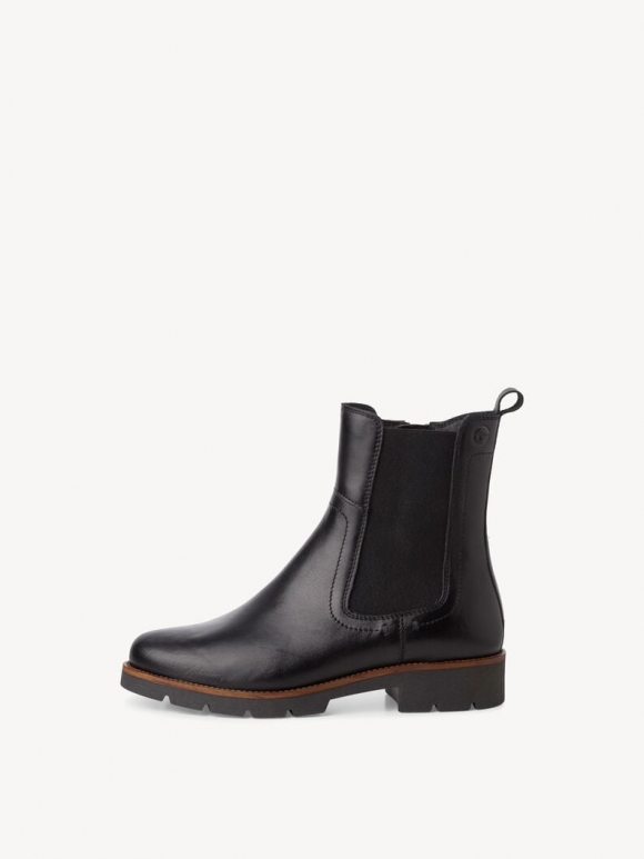 Tamaris Leder Chelsea Boot - Schwarz