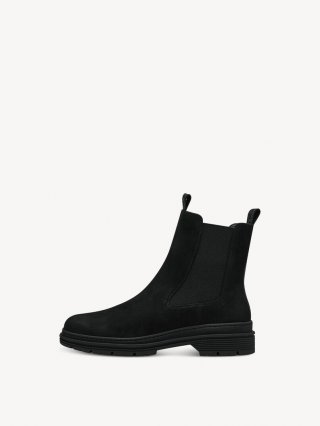 Tamaris Leder Chelsea Boot - Schwarz Tamaris Leder Chelsea Boot - Schwarz