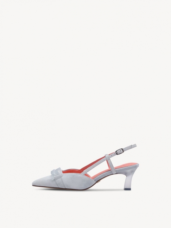 Tamaris Lederslingpumps - Blau