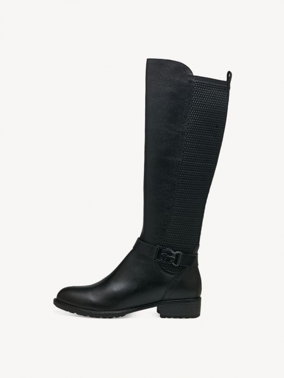 Tamaris Lederstiefel - Schwarz Tamaris Lederstiefel - Schwarz