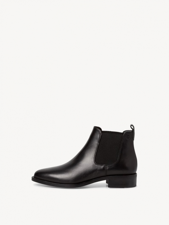 Tamaris Leder Chelsea Boot - Schwarz Tamaris Leder Chelsea Boot - Schwarz