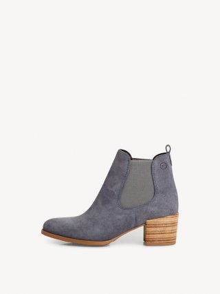 Tamaris Leder Chelsea Boot - Blau Tamaris Leder Chelsea Boot - Blau