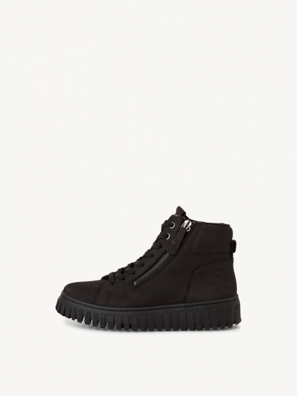 Tamaris Lederstiefelette - Schwarz Tamaris Lederstiefelette - Schwarz