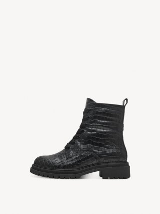 Tamaris Lederstiefelette - Schwarz Tamaris Lederstiefelette - Schwarz