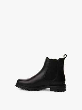 Tamaris Leder Chelsea Boot - Schwarz Tamaris Leder Chelsea Boot - Schwarz